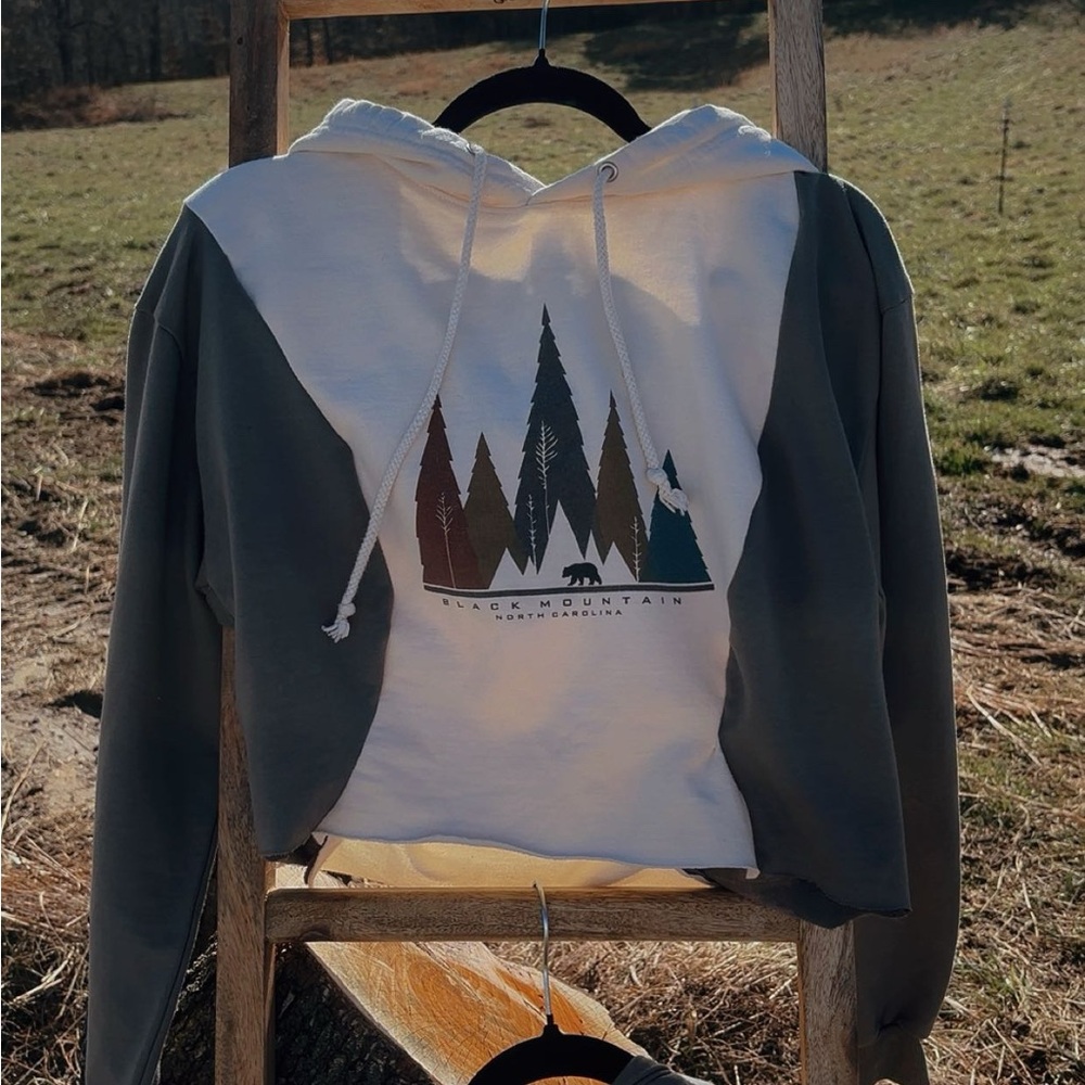 Cropped Patchwork Hoodie